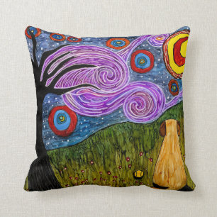Doggie Starry Night Decorative Kissen