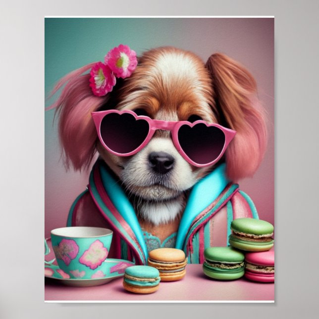 Doggie und Cookies Artwork Fusion Print Poster (Vorne)