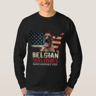 Doggie USA Dog Owner USA Lover Belgische Malinois  T-Shirt