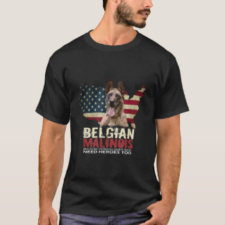 Doggie USA Dog Owner USA Lover Belgische Malinois  T-Shirt