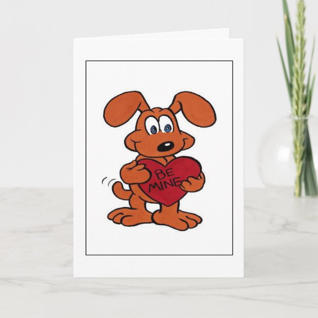 Doggie Valentine Feiertagskarte (Vorderseite)