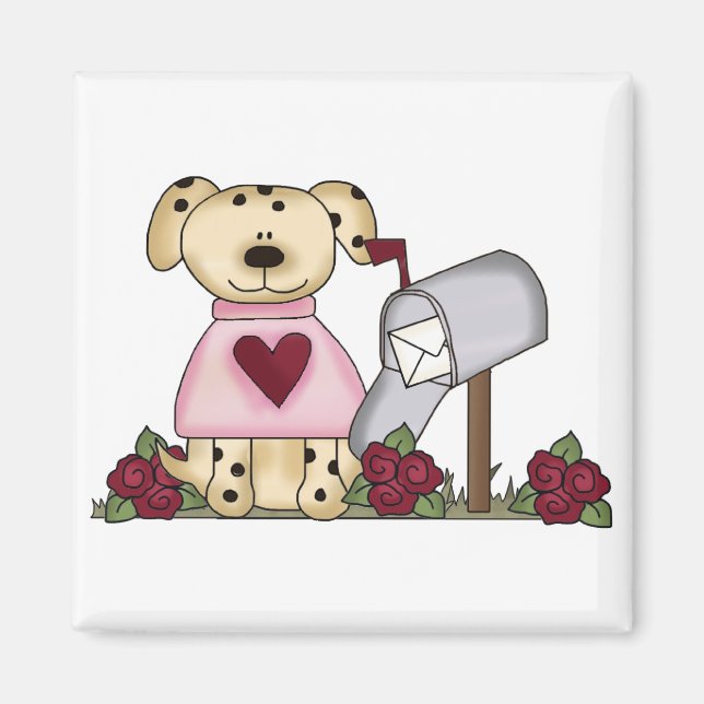 Doggie Valentine's Day Tshirts und Geschenke Magnet (Vorne)