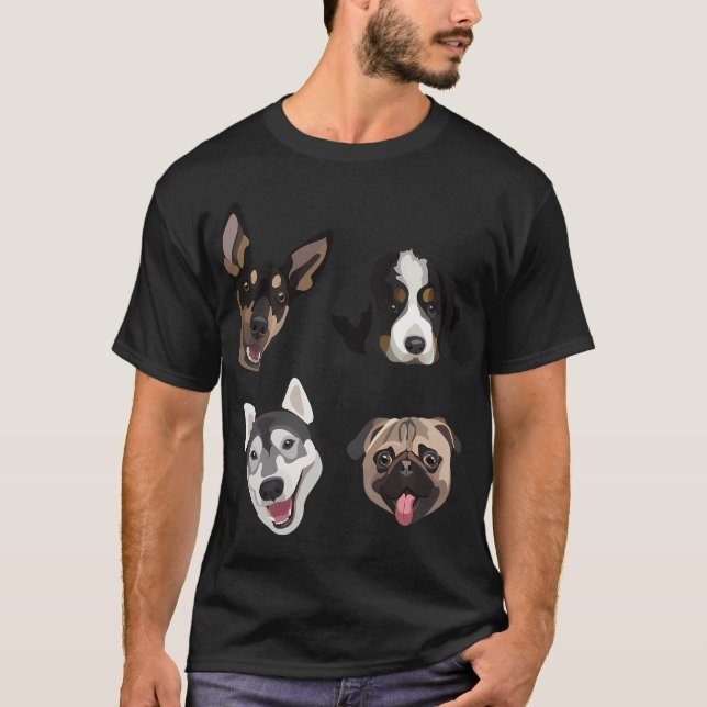 Doggoköpfe T-Shirt (Vorderseite)