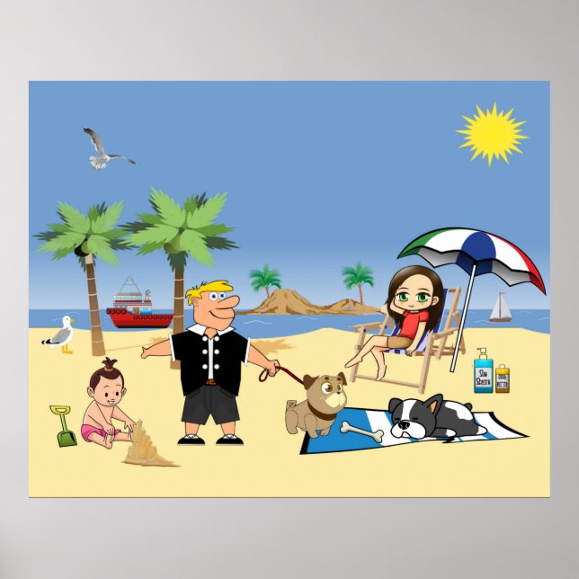 Doggone Beachy Poster (Vorne)