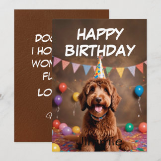 Doggone Birthday Wishes of Doggy with Birthday cap Karte