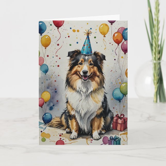 Doggone Delightful Birthday - individuell anpassba Karte (Vorderseite)