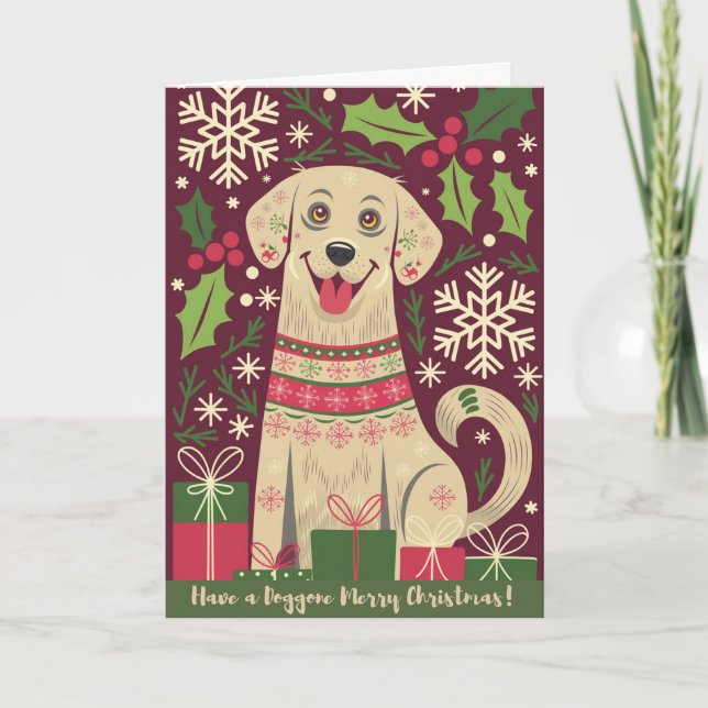 Doggone Weihnachtskarte Feiertagskarte (Vorderseite)