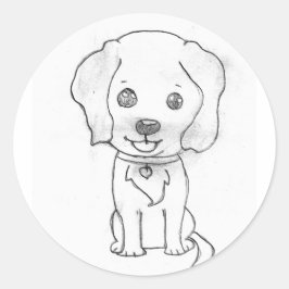 Doggy-Aufkleber Runder Aufkleber