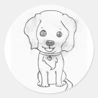 Doggy-Aufkleber Runder Aufkleber