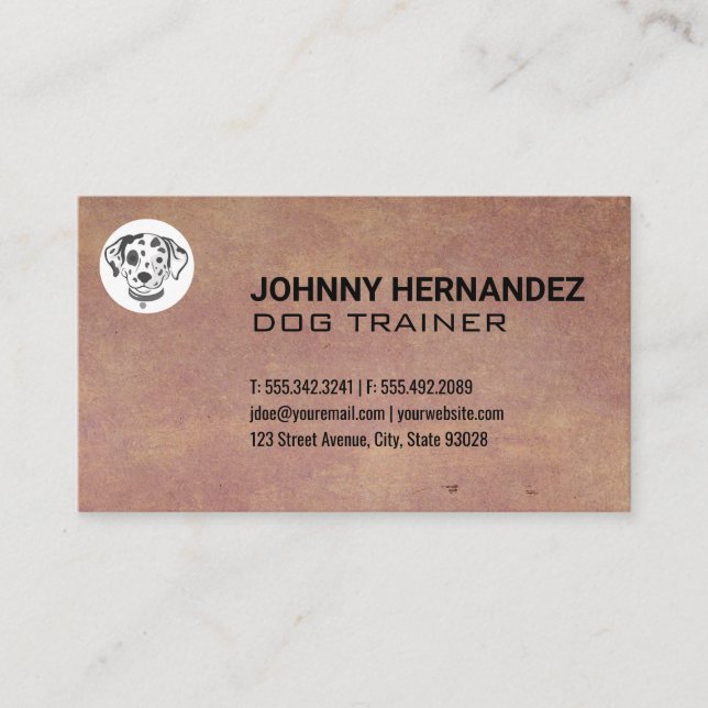 Doggy Icon | Dog Trainer | Tierdienste Visitenkarte (Vorderseite)