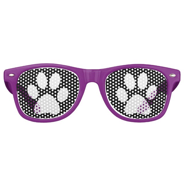 Doggy Paws Prints Partybrille (Vorderseite)