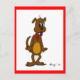 Doggy Toon Postcard Postkarte