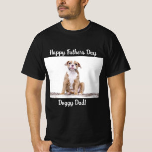 Doggy Vater Vatertag Benutzerdefiniertes Foto T-Shirt