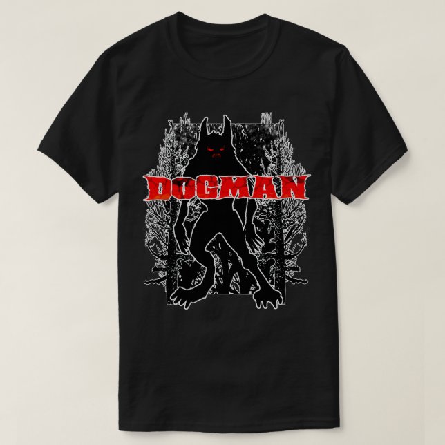 Dogman Americas Werewolf Dark Cryptid Monster  T-Shirt (Design vorne)