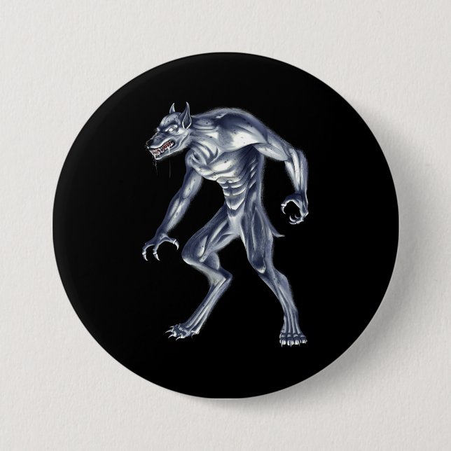 Dogman Cryptid Beast Button (Vorderseite)