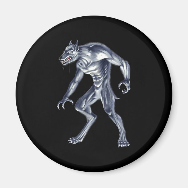 Dogman Cryptid Beast Magnet (Vorne)