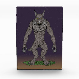 Dogman Cryptid oder Werewolf Fotoblock