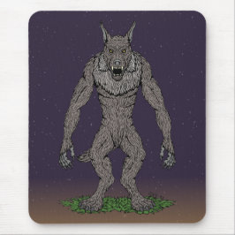 Dogman Cryptid oder Werewolf Mousepad