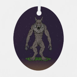Dogman Cryptid oder Werewolf Ornament Aus Metall