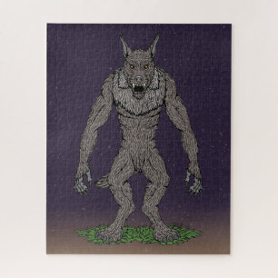 Dogman Cryptid oder Werewolf Puzzle