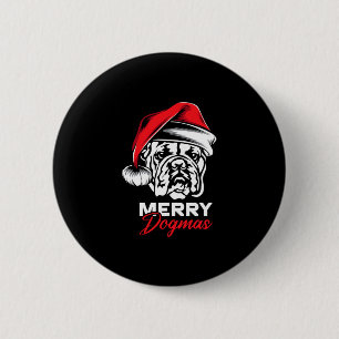 Dogmas English Bulldog Weihnachten Button
