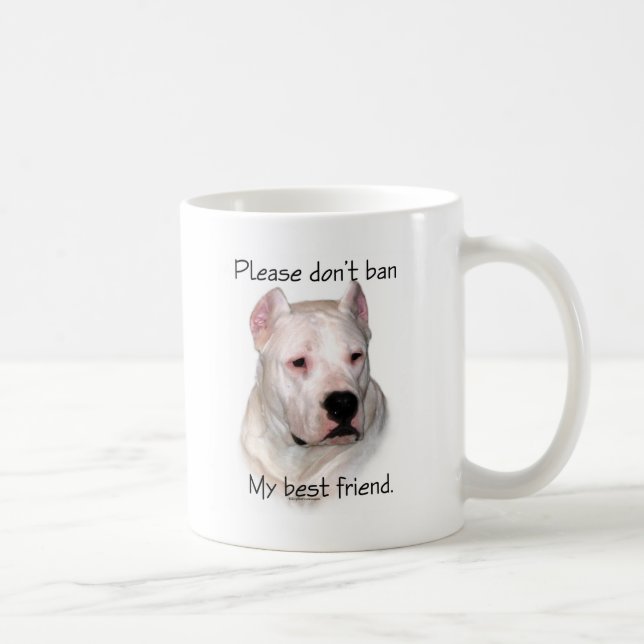 Dogo Argentino Anti-BSL Kaffeetasse (Rechts)