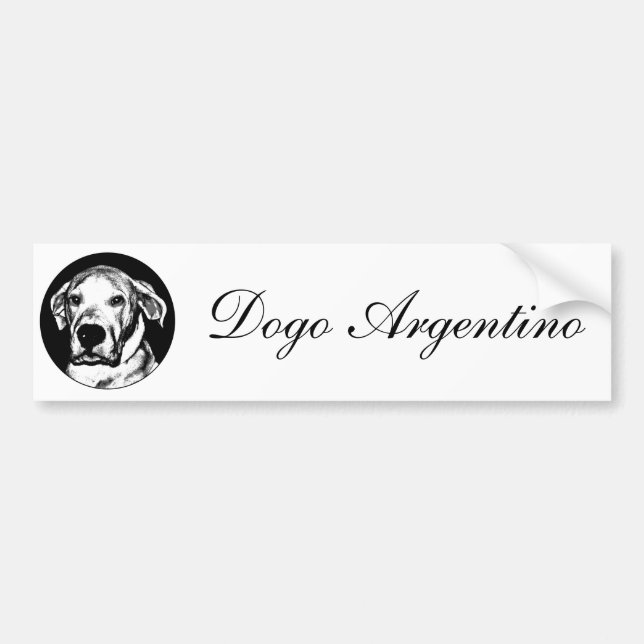 Dogo argentino Autoaufkleber (Vorne)