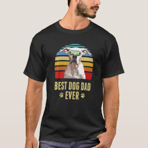 Dogo Argentino Bester Vater je Retro Sunset T-Shirt