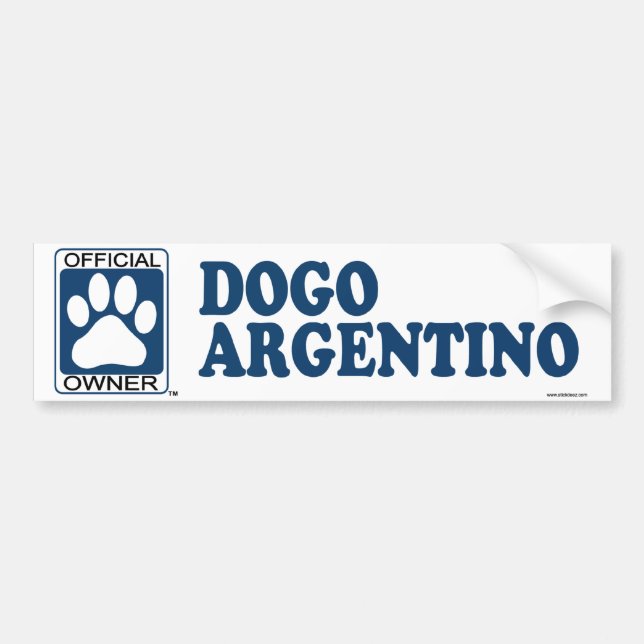 Dogo Argentino Blau Autoaufkleber (Vorne)