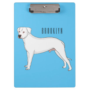 Dogo argentino Cartoon Illustration Klemmbrett