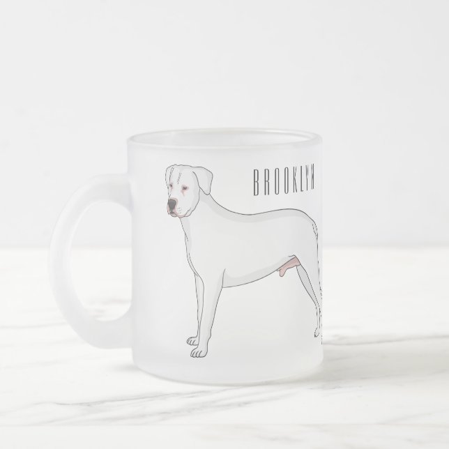 Dogo argentino Cartoon Illustration Mattglastasse (Links)