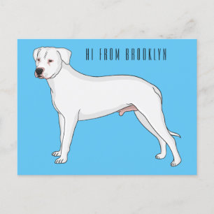 Dogo argentino Cartoon Illustration Postkarte