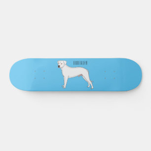 Dogo argentino Cartoon Illustration Skateboard