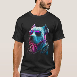 Dogo Argentino Dog Eigentümer Vaporwave Notorisier T-Shirt