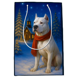 Dogo Argentino Dog Holiday  Mittlere Geschenktüte