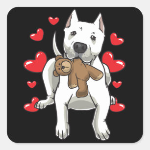 Dogo Argentino Dog Owner Geschenk Idee Quadratischer Aufkleber