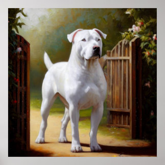 Dogo Argentino Dog Poster