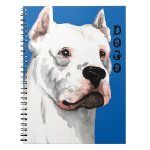 Dogo Argentino Farbblock Notizblock