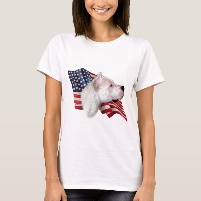 Dogo Argentino Flag T-Shirt (Vorderseite)