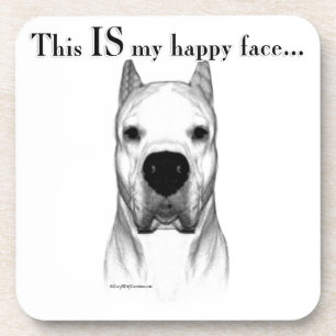 Dogo Argentino Happy Face Getränkeuntersetzer