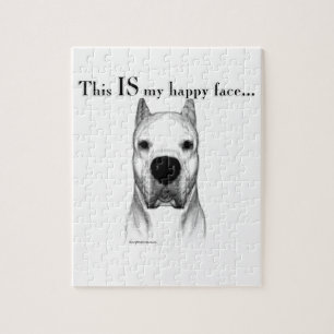 Dogo Argentino Happy Face Puzzle