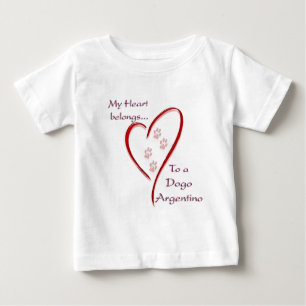 Dogo Argentino Heart Belongs Baby T-shirt