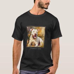 Dogo Argentino Hund Garten Blumen Malerei Pet Mama T-Shirt