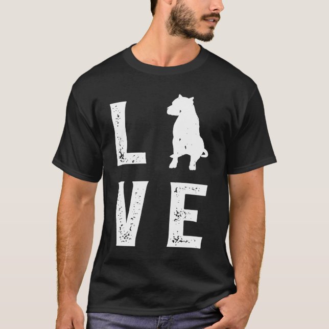 Dogo Argentino Liebe 1 T-Shirt (Vorderseite)