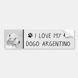 Dogo Argentino Malerei - Original Dog Art Autoaufkleber