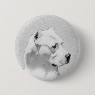 Dogo Argentino Malerei - Original Dog Art Button