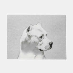 Dogo Argentino Malerei - Original Dog Art Fußmatte
