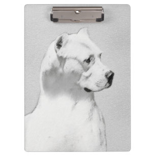 Dogo Argentino Malerei - Original Dog Art Klemmbrett