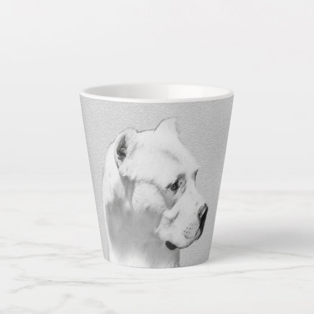 Dogo Argentino Malerei - Original Dog Art Milchtasse (Vorderseite)