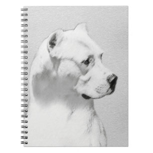 Dogo Argentino Malerei - Original Dog Art Notizblock
